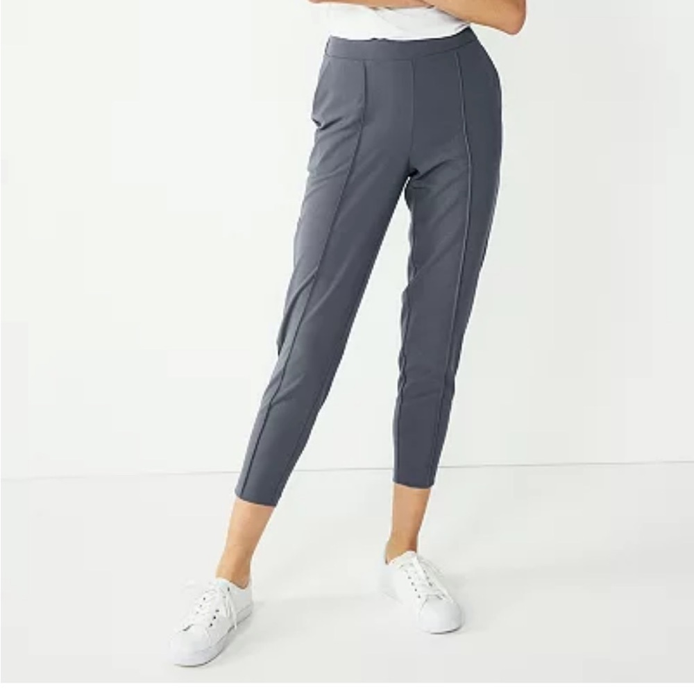 Nine West Curvy Pin tucked Crop Pants NWT